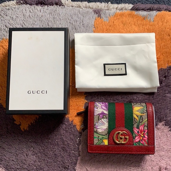 Gucci Ophidia Flora Card Case Wallet - Picture 1 of 5